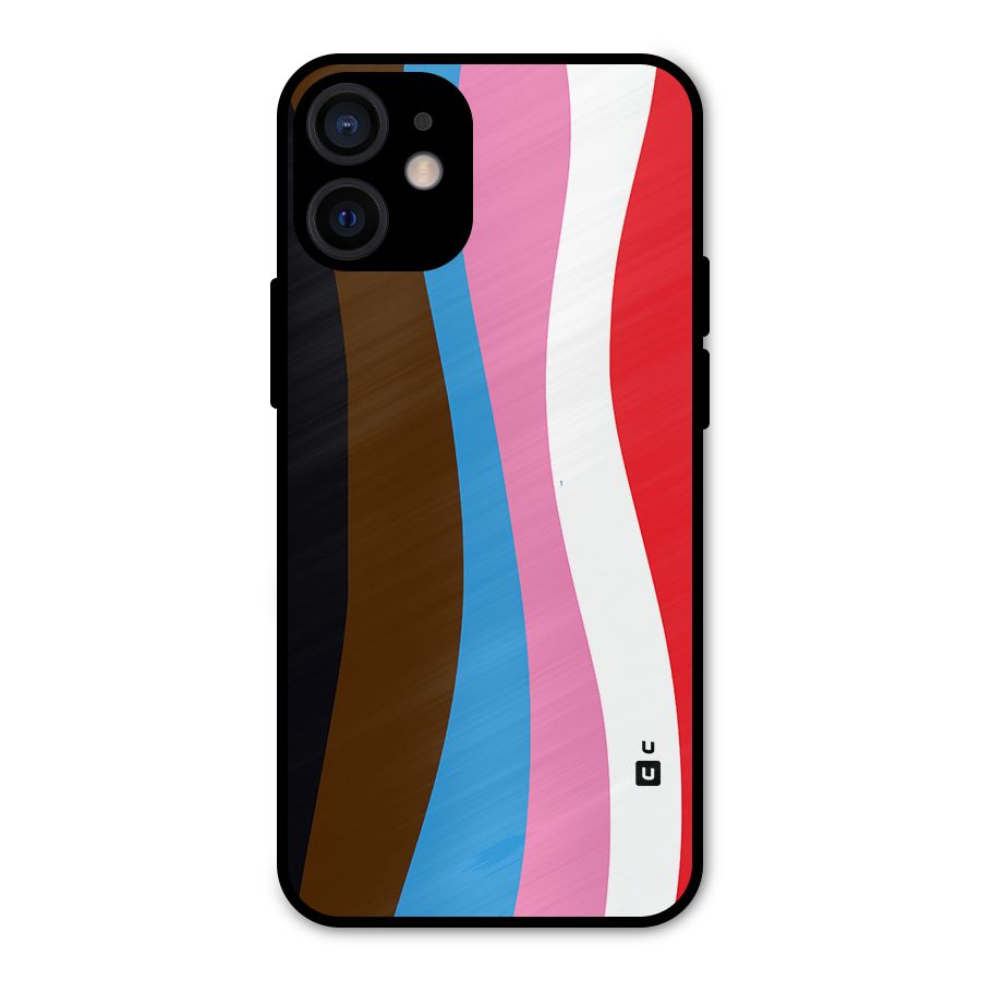 Modern Curves Metal Back Case for iPhone 12 Mini
