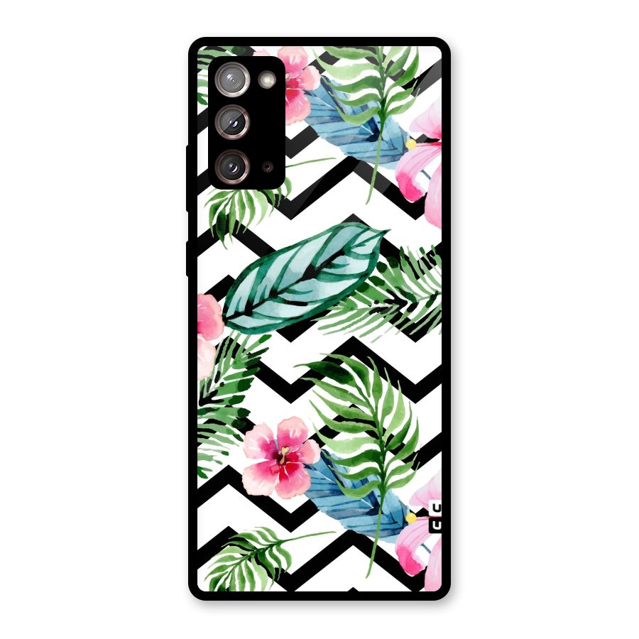 Modern Flowers Glass Back Case for Galaxy Note 20