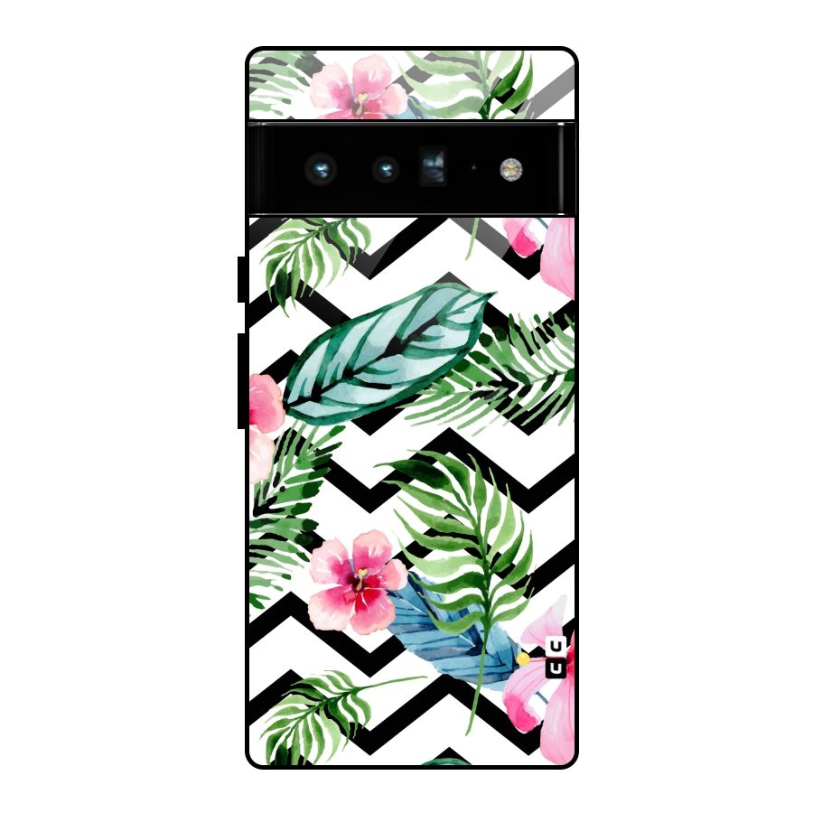 Modern Flowers Glass Back Case for Google Pixel 6 Pro