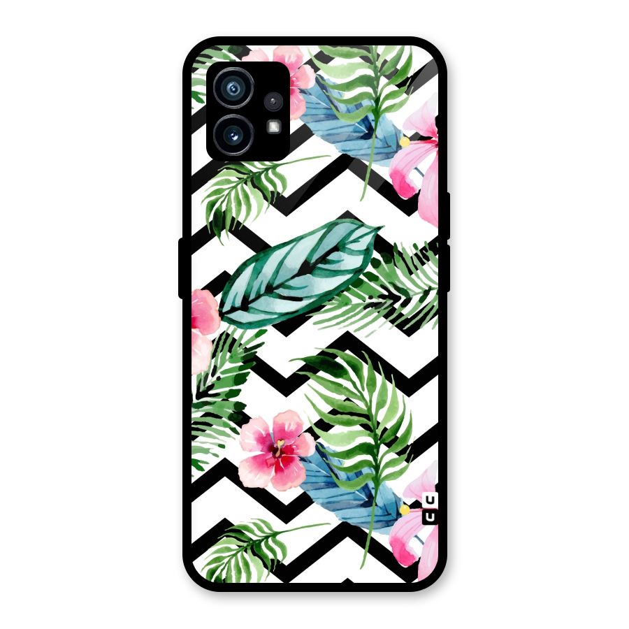 Modern Flowers Glass Back Case for Nothing Phone 1