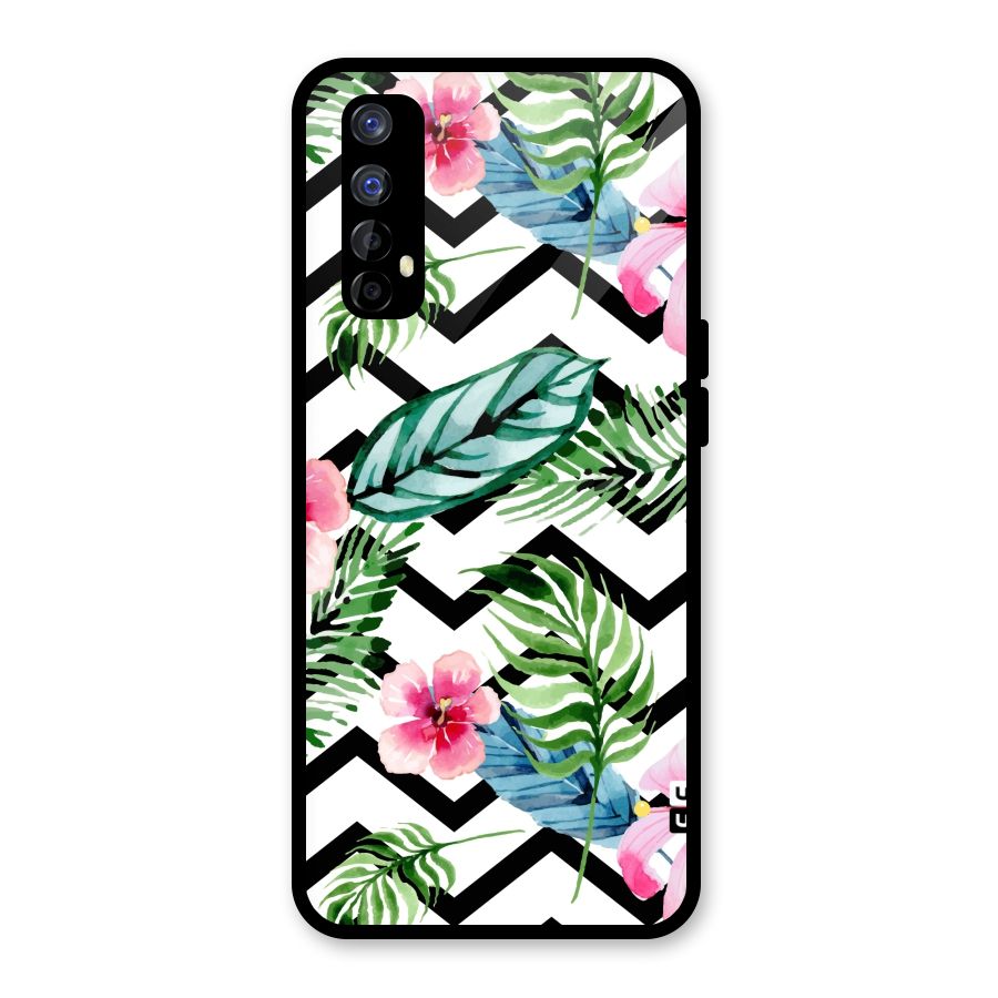 Modern Flowers Glass Back Case for Realme Narzo 20 Pro