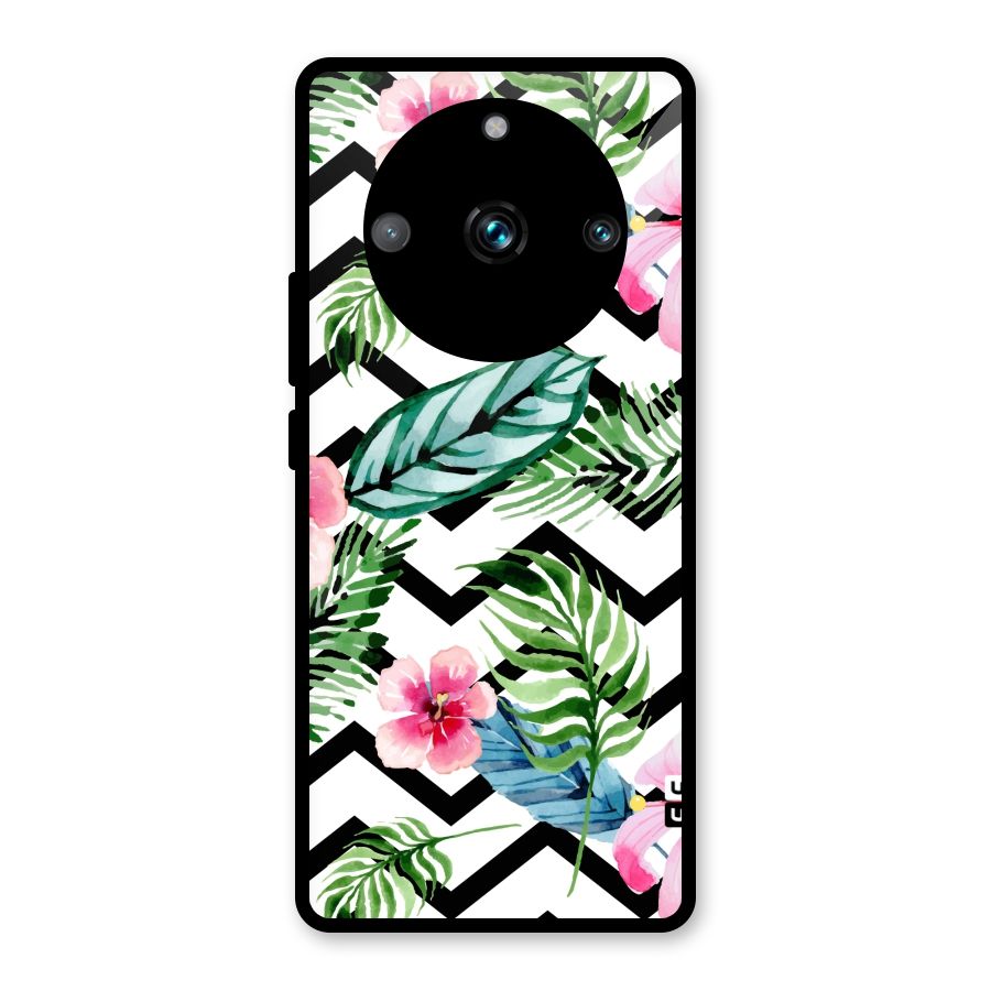 Modern Flowers Glass Back Case for Realme Narzo 60 Pro
