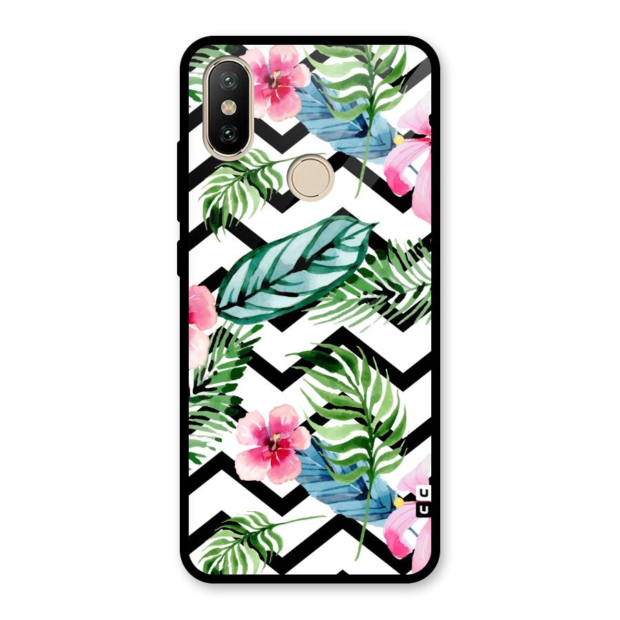 Modern Flowers Glass Back Case for Redmi A2
