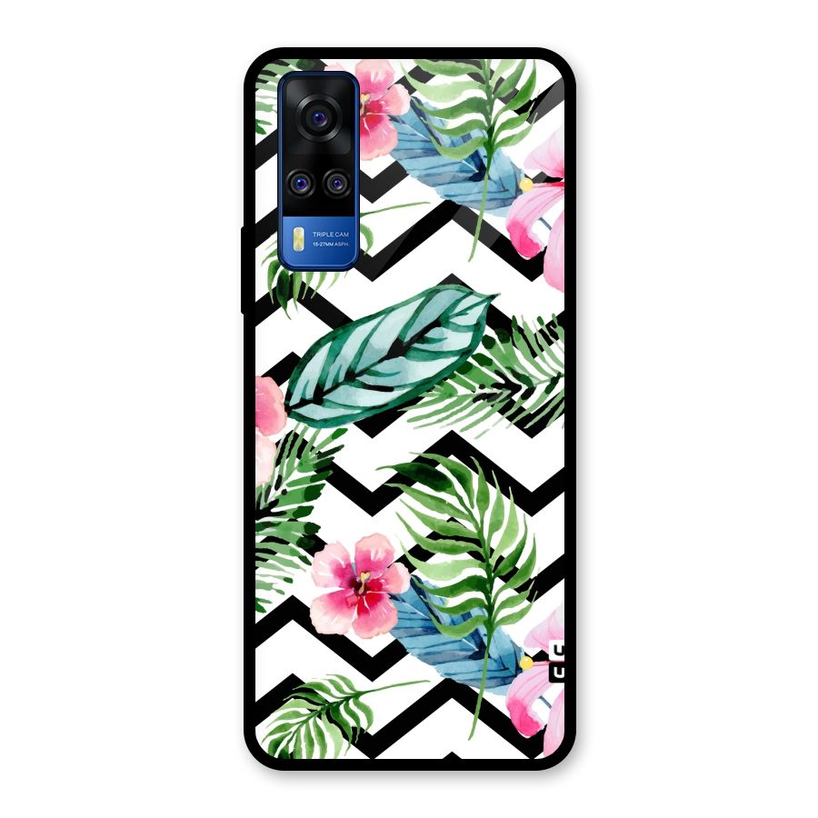 Modern Flowers Glass Back Case for Vivo Y31