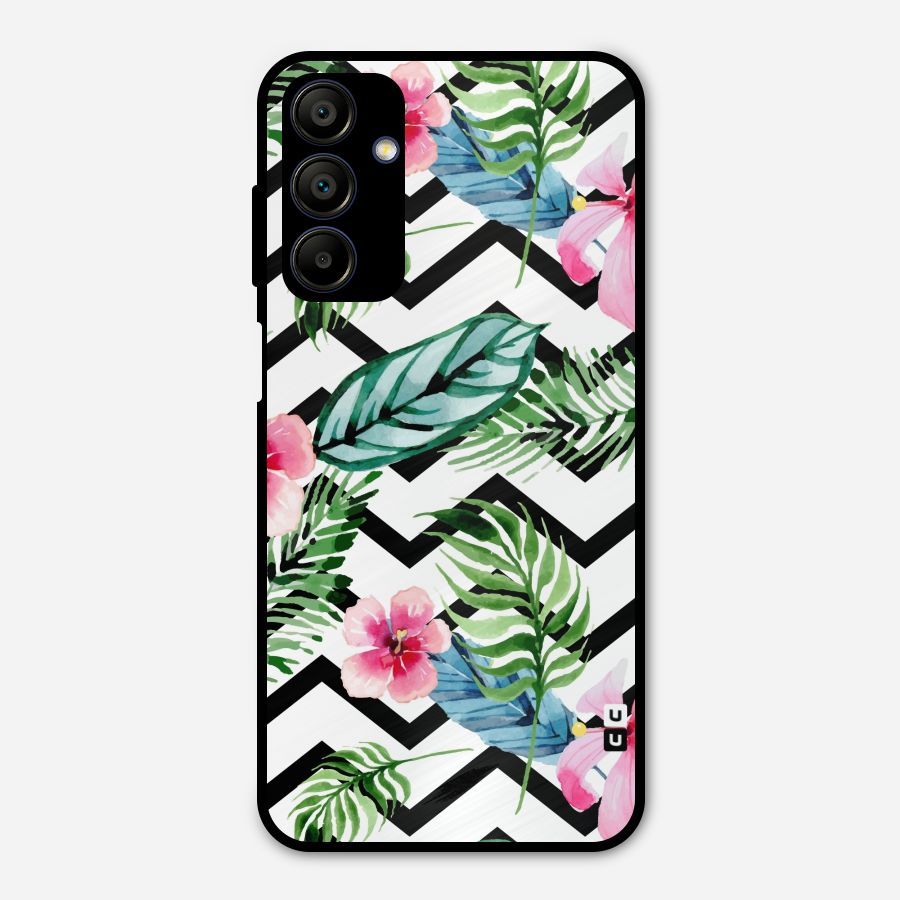 Modern Flowers Metal Back Case for Galaxy A15 5G
