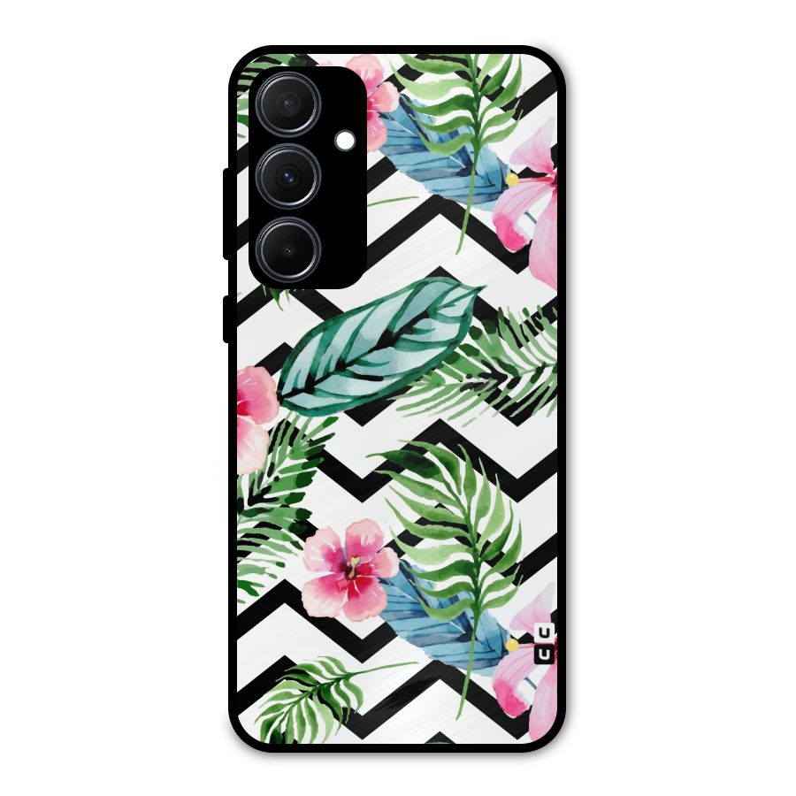 Modern Flowers Metal Back Case for Galaxy A35