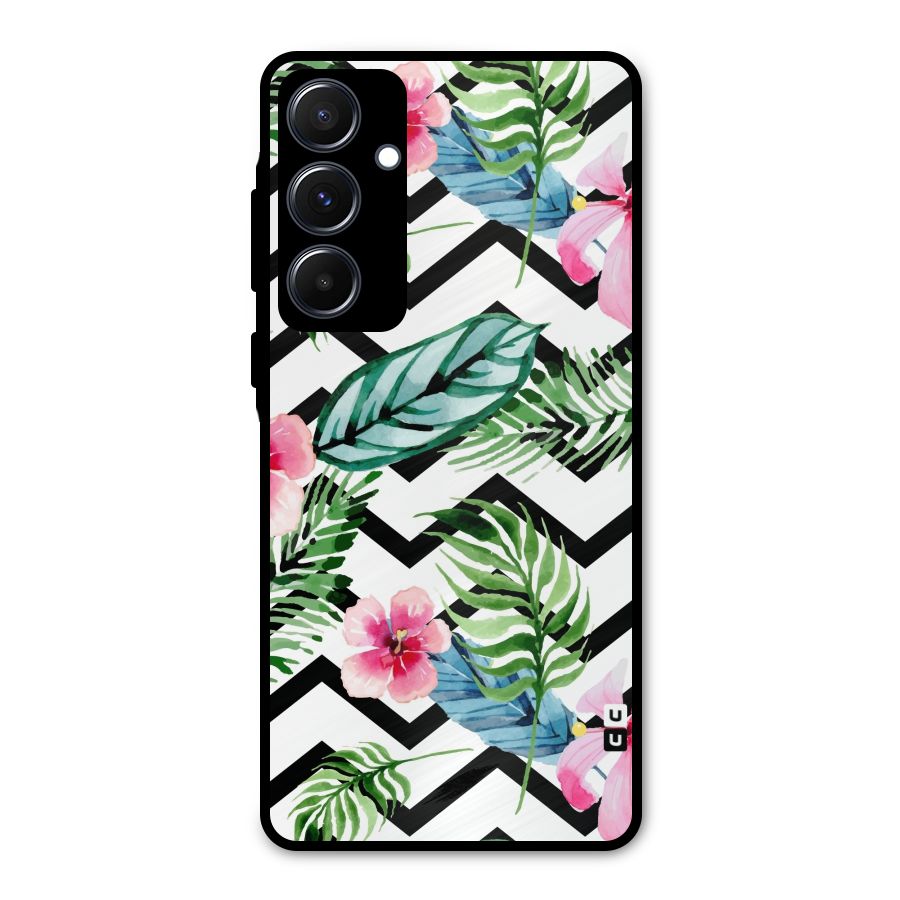 Modern Flowers Metal Back Case for Galaxy A55