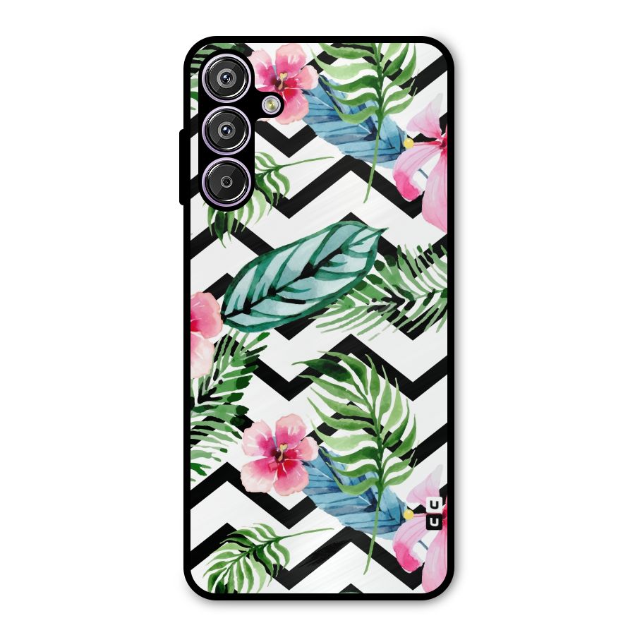 Modern Flowers Metal Back Case for Galaxy F15