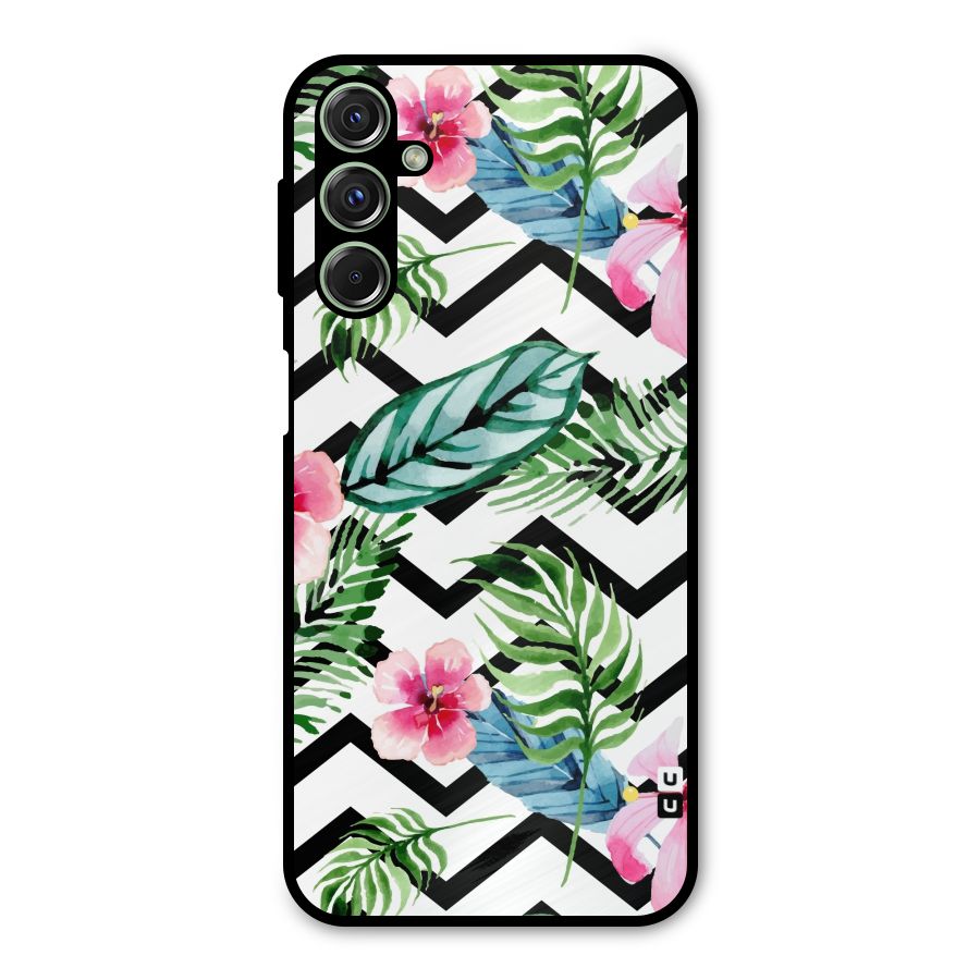 Modern Flowers Metal Back Case for Galaxy F34