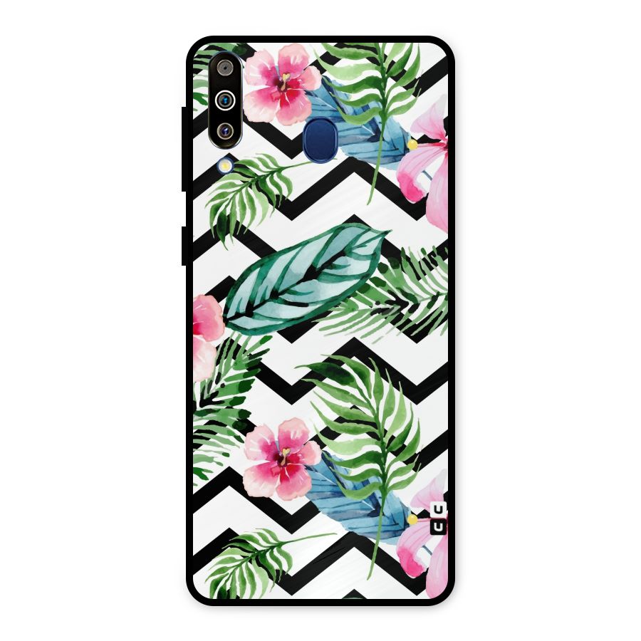 Modern Flowers Metal Back Case for Galaxy M30