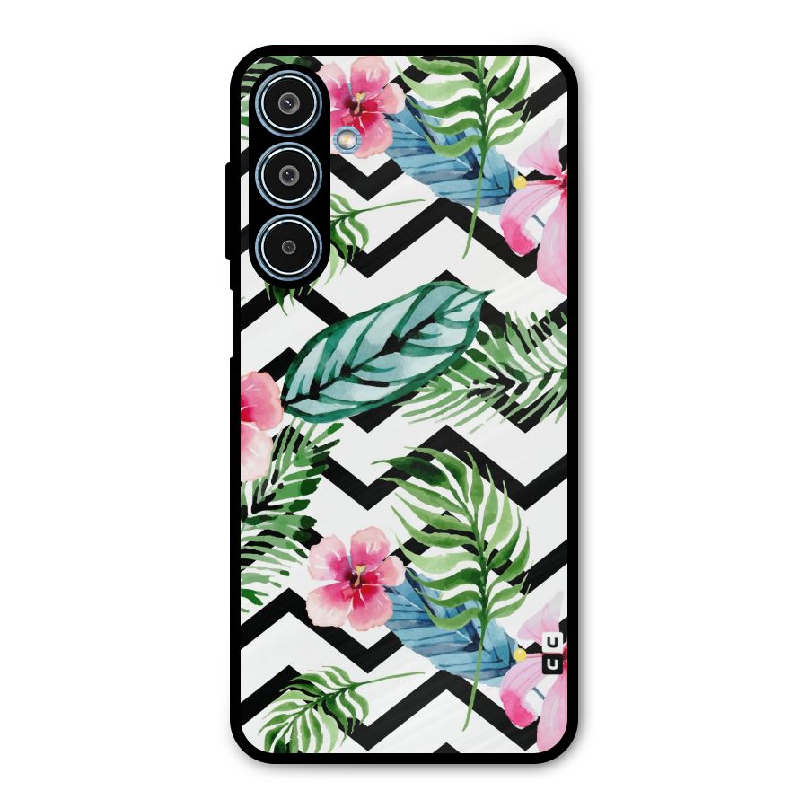 Modern Flowers Metal Back Case for Galaxy M35