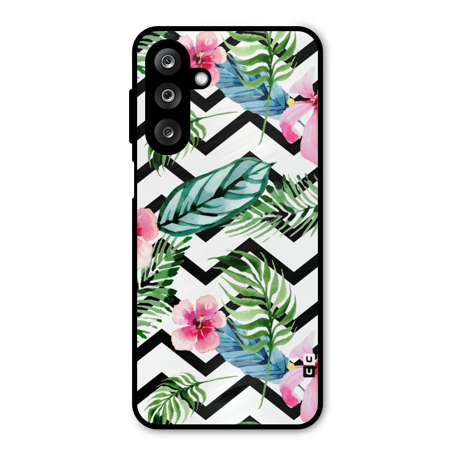 Modern Flowers Metal Back Case for Galaxy M36
