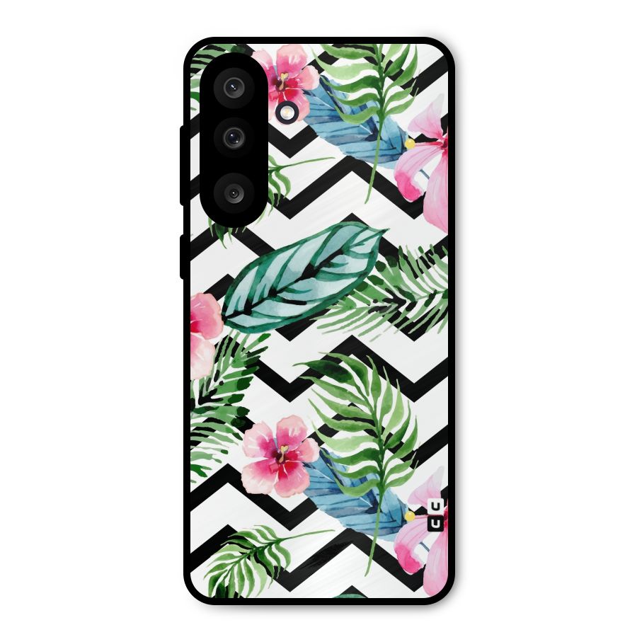 Modern Flowers Metal Back Case for Galaxy M56