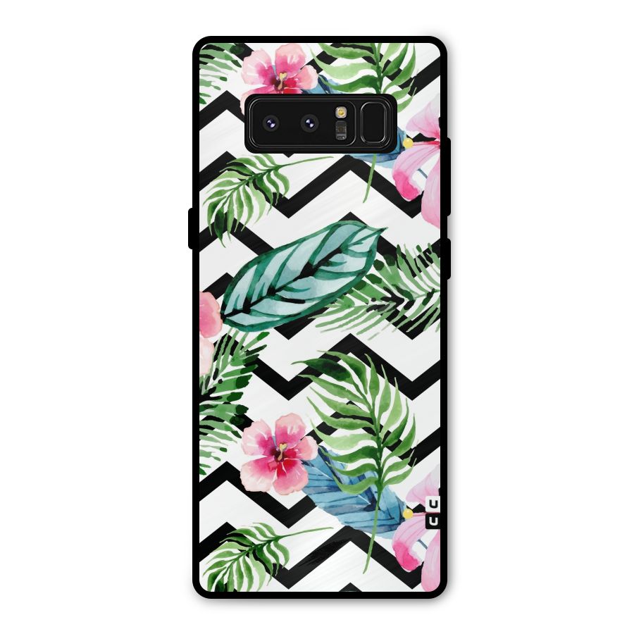 Modern Flowers Metal Back Case for Galaxy Note 8