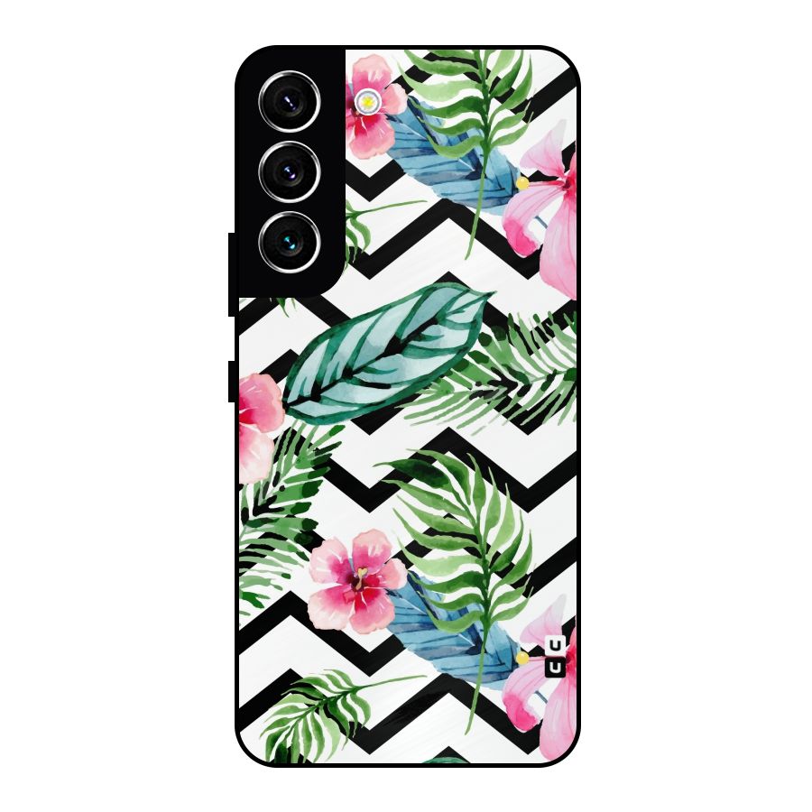 Modern Flowers Metal Back Case for Galaxy S22 5G