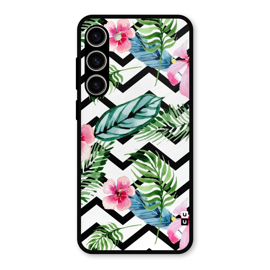 Modern Flowers Metal Back Case for Galaxy S23 Plus