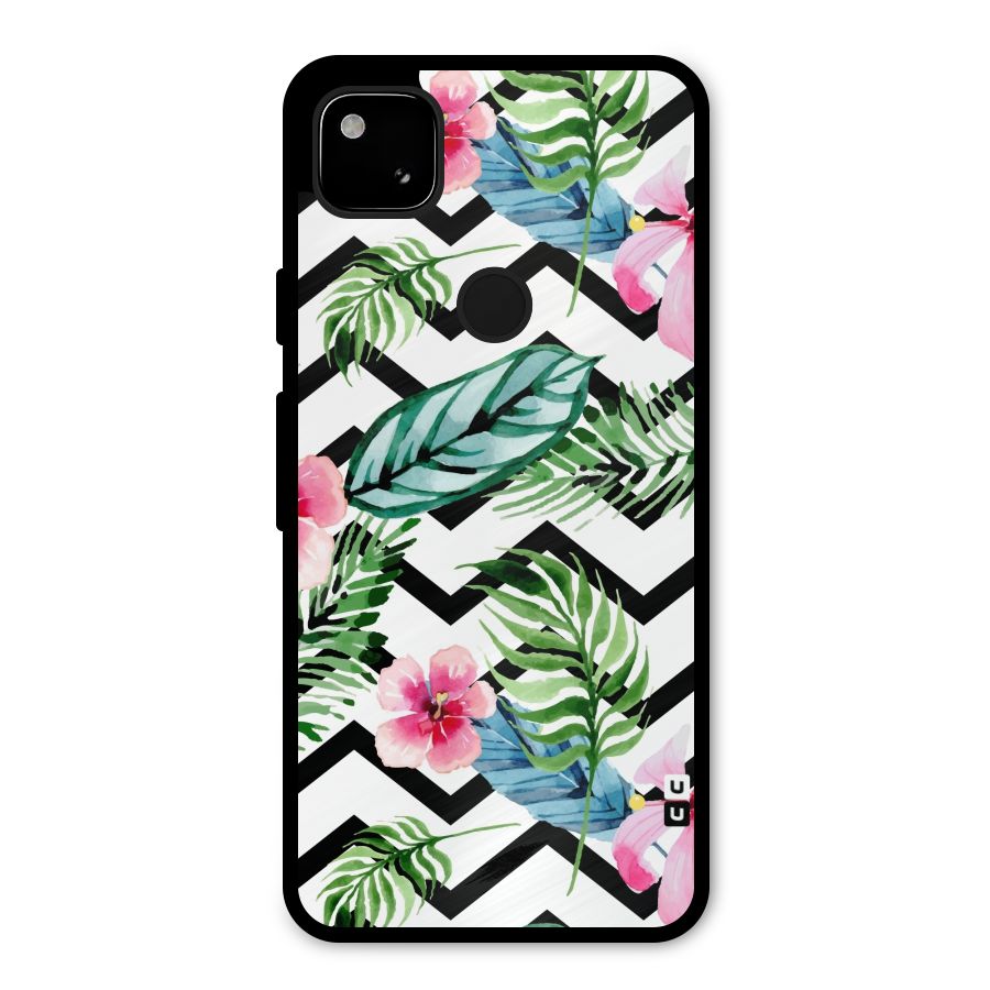 Modern Flowers Metal Back Case for Google Pixel 4a