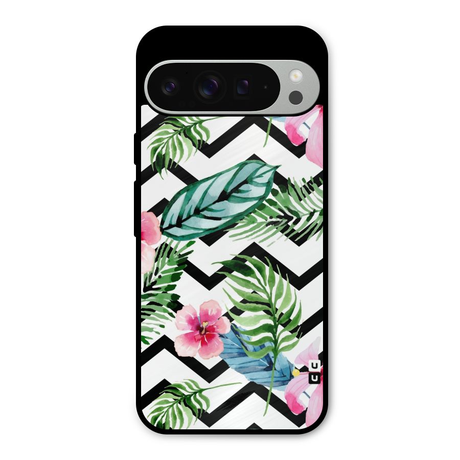 Modern Flowers Metal Back Case for Google Pixel 9 Pro XL