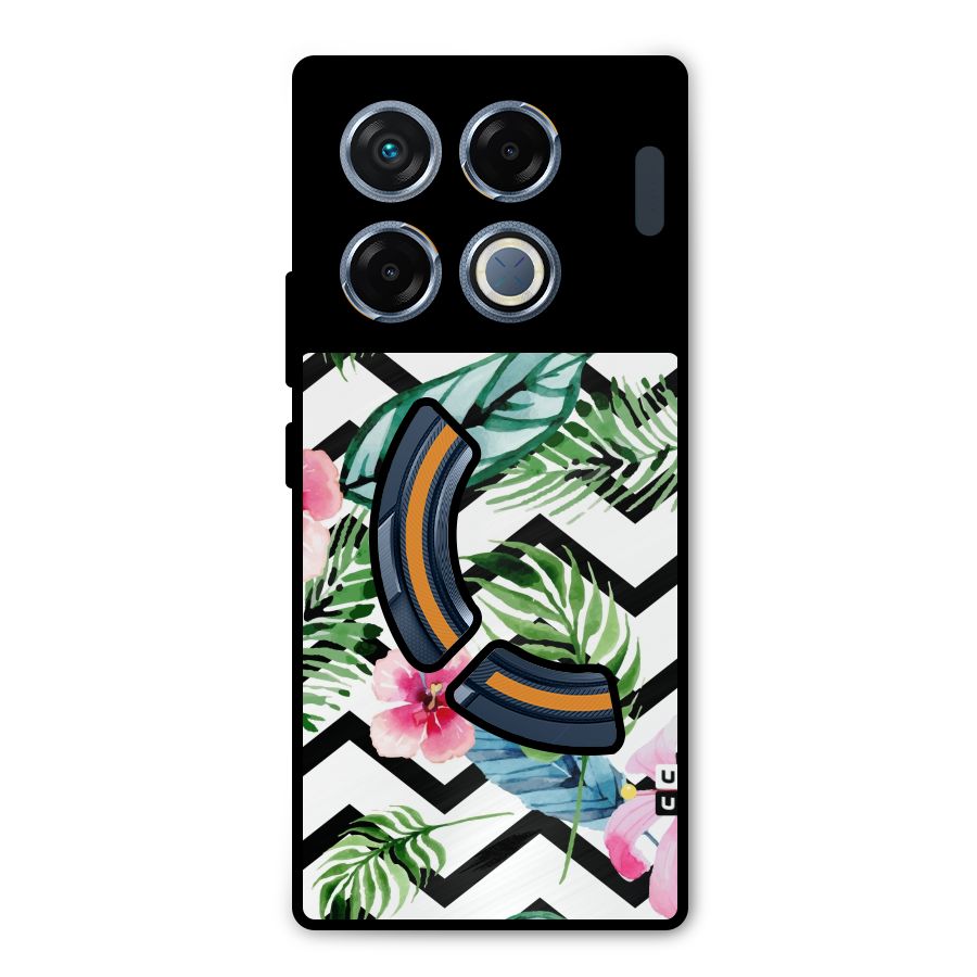 Modern Flowers Metal Back Case for Infinix GT 20 Pro