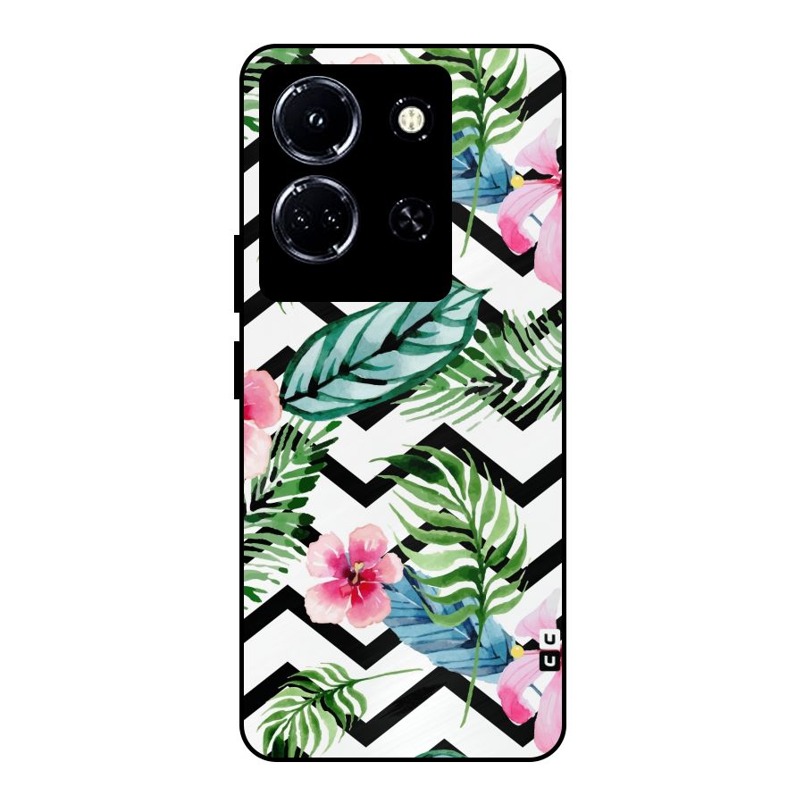 Modern Flowers Metal Back Case for Infinix Note 30 5G