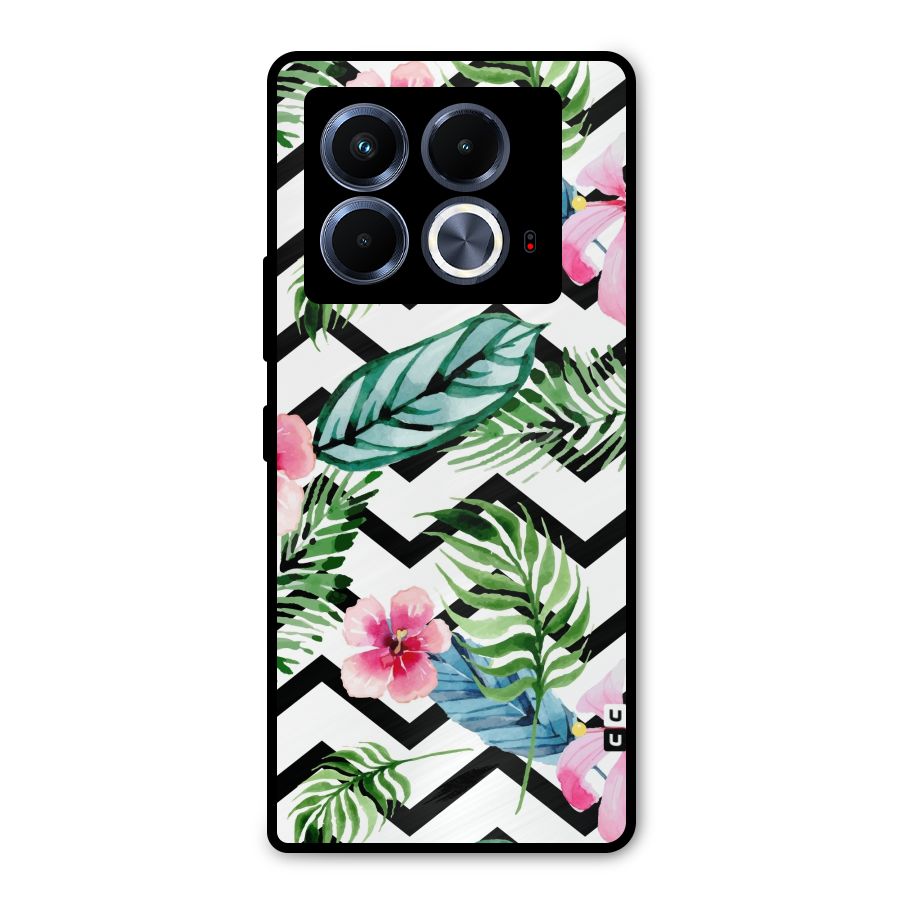 Modern Flowers Metal Back Case for Infinix Note 40 5G