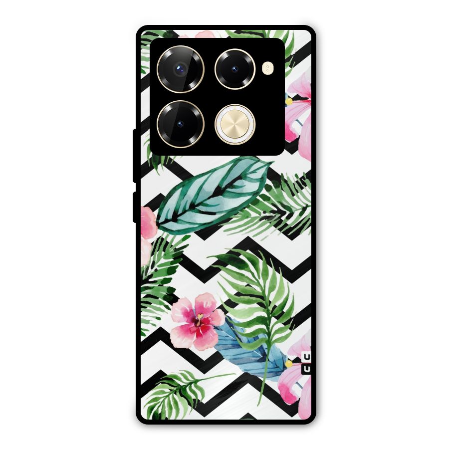 Modern Flowers Metal Back Case for Infinix Note 40 Pro Plus