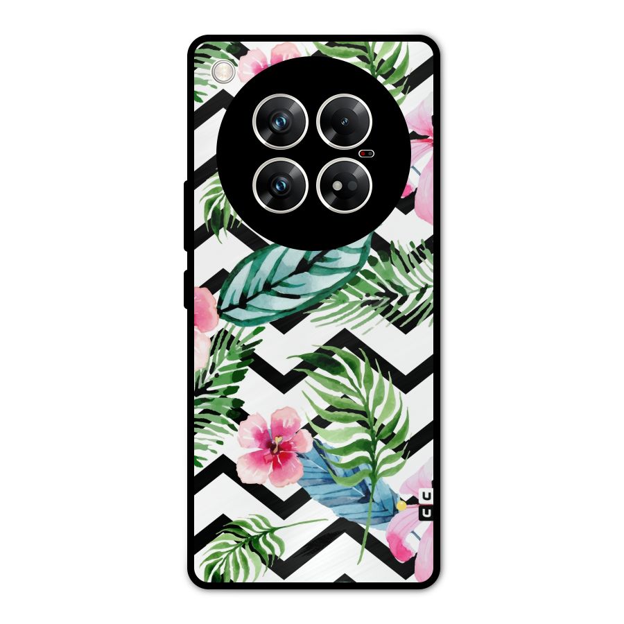 Modern Flowers Metal Back Case for Infinix Zero 40 5G
