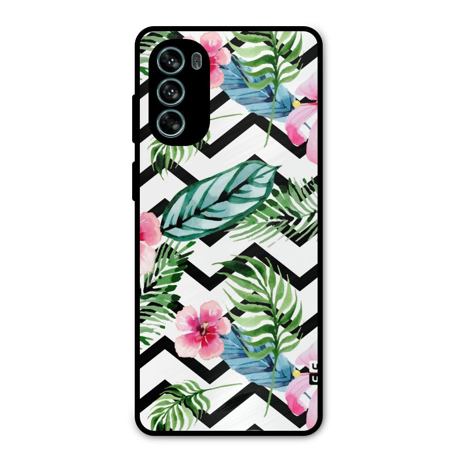 Modern Flowers Metal Back Case for Moto G62
