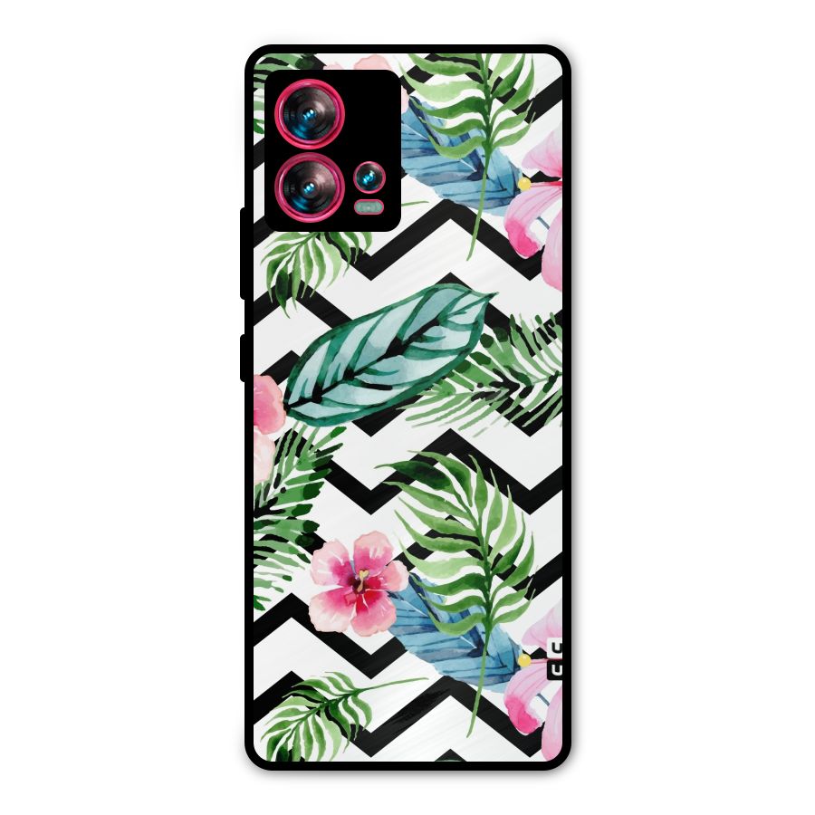 Modern Flowers Metal Back Case for Motorola Edge 30 Fusion