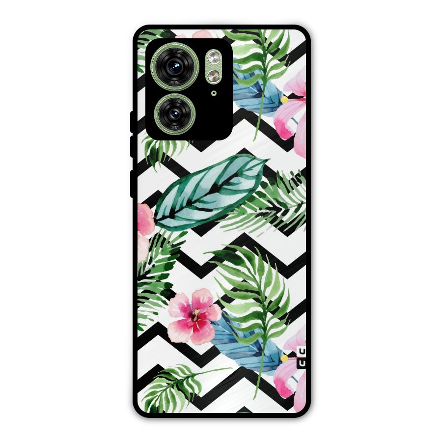Modern Flowers Metal Back Case for Motorola Edge 40 5G