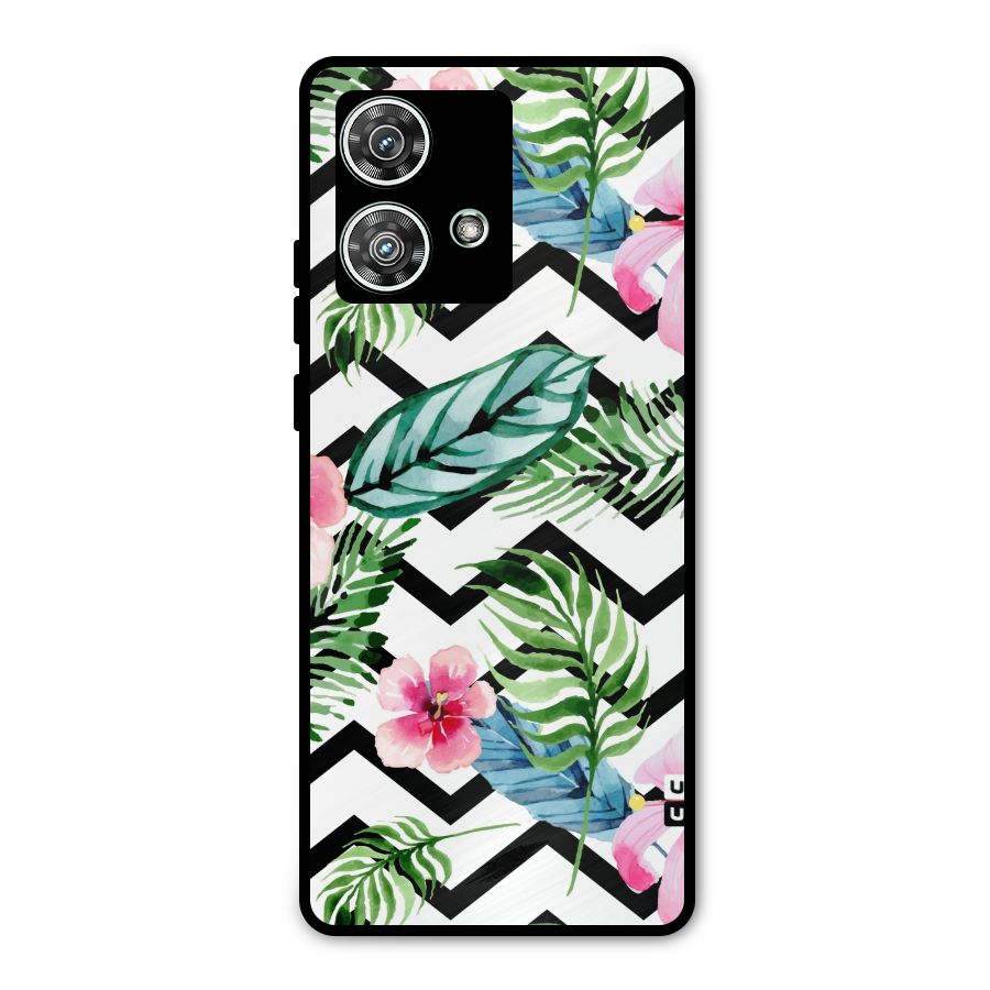 Modern Flowers Metal Back Case for Motorola Edge 40 Neo