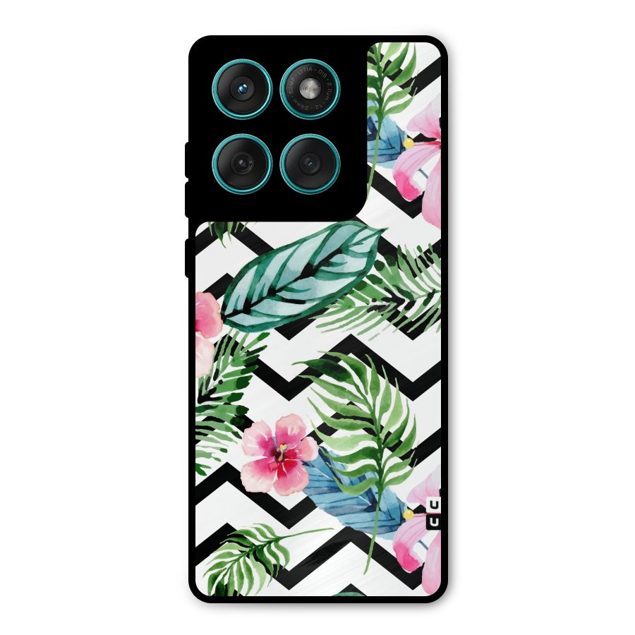 Modern Flowers Metal Back Case for Motorola Edge 60 Fusion