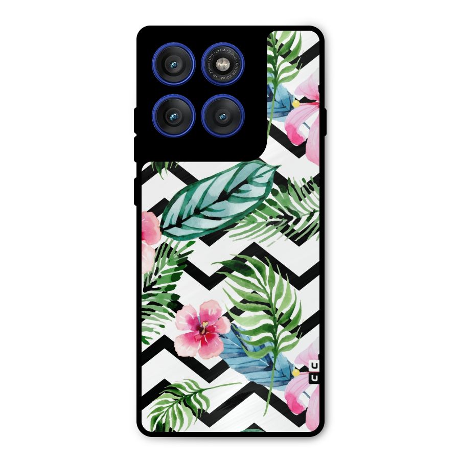 Modern Flowers Metal Back Case for Motorola Edge 60 Pro