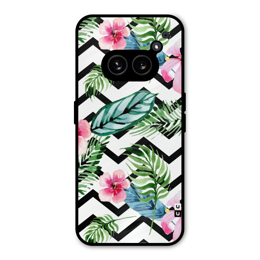 Modern Flowers Metal Back Case for Nothing Phone 2a Plus