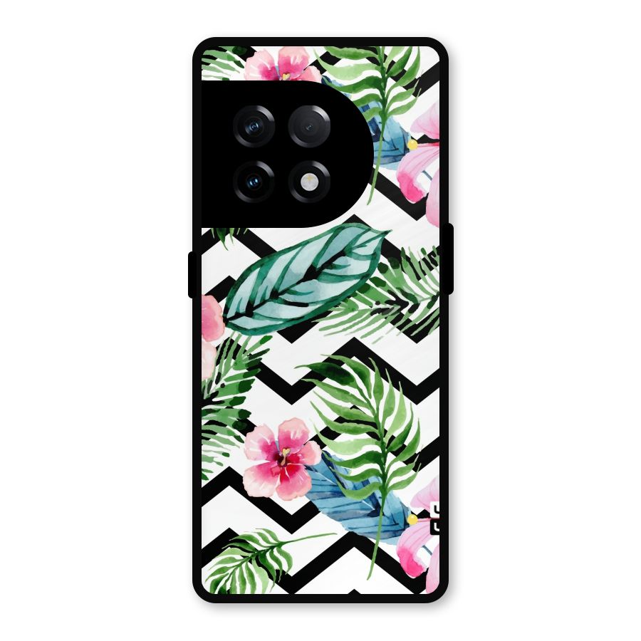 Modern Flowers Metal Back Case for OnePlus 11R