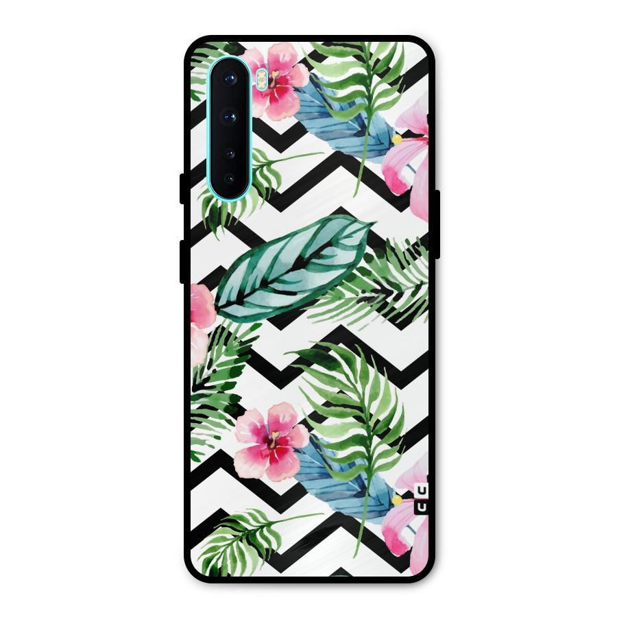 Modern Flowers Metal Back Case for OnePlus Nord