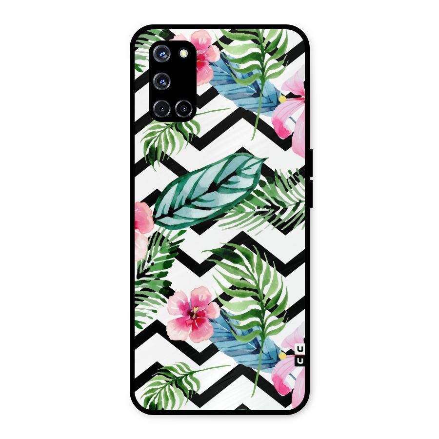 Modern Flowers Metal Back Case for Oppo A52