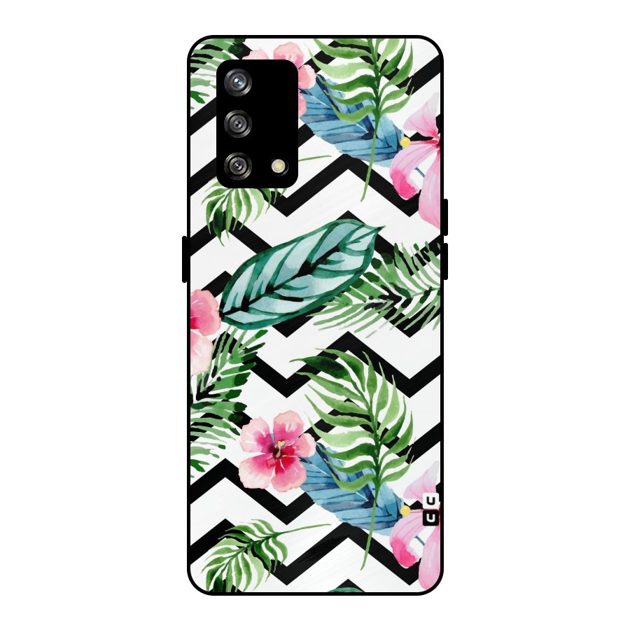 Modern Flowers Metal Back Case for Oppo F19