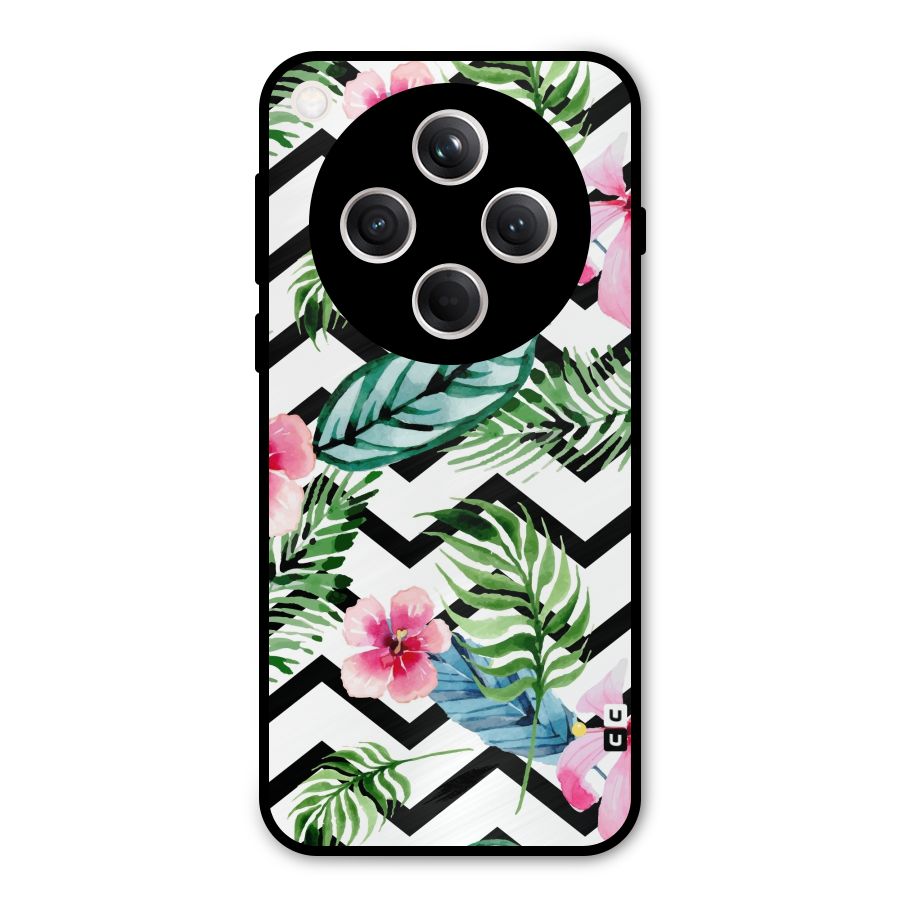 Modern Flowers Metal Back Case for Oppo Find X8