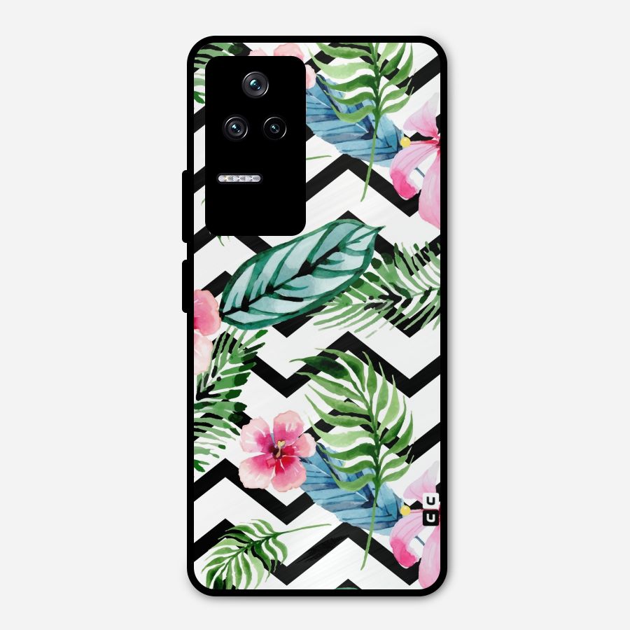 Modern Flowers Metal Back Case for Poco F4 5G