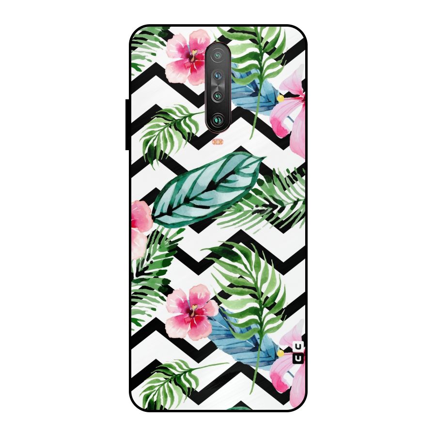 Modern Flowers Metal Back Case for Poco X2