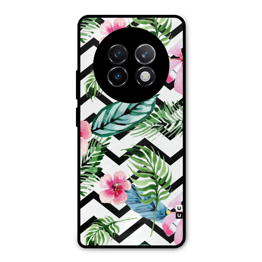 Modern Flowers Metal Back Case for Realme 13 Plus