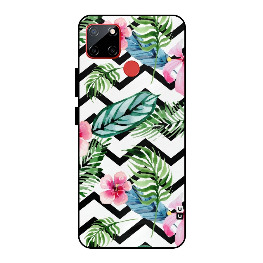 Modern Flowers Metal Back Case for Realme C12