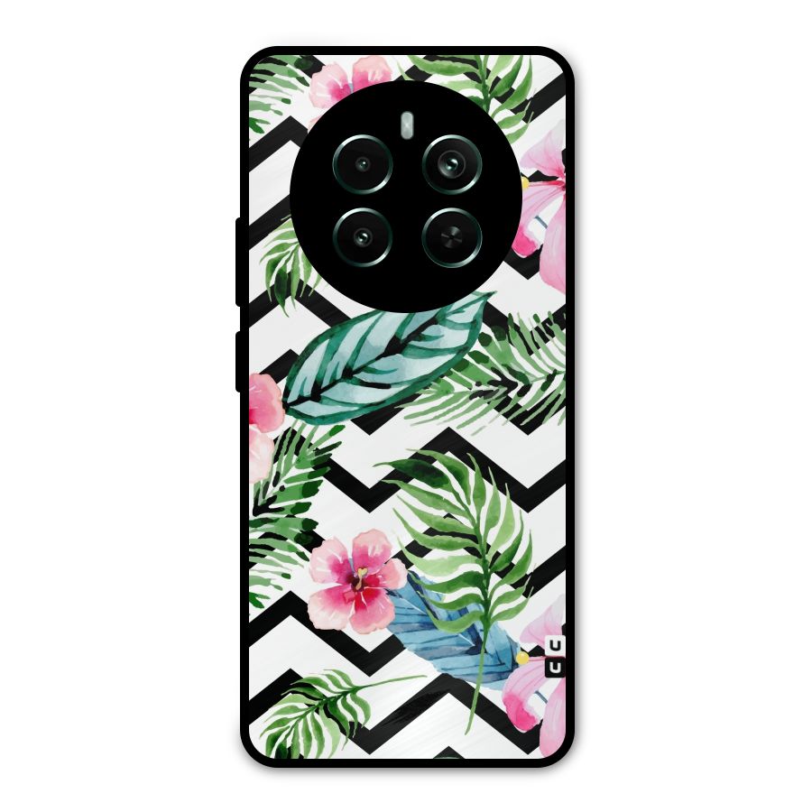 Modern Flowers Metal Back Case for Realme Narzo 70 Pro