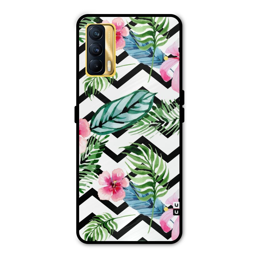 Modern Flowers Metal Back Case for Realme X7