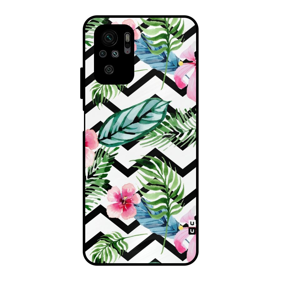 Modern Flowers Metal Back Case for Redmi Note 10S
