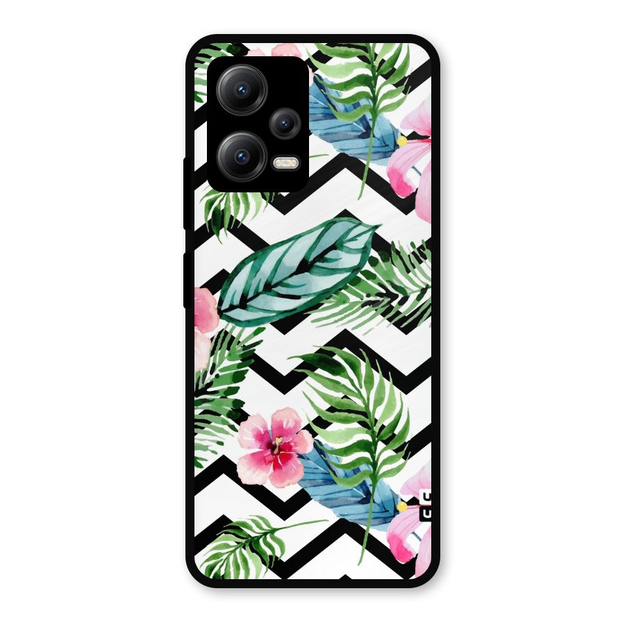 Modern Flowers Metal Back Case for Redmi Note 12 5G
