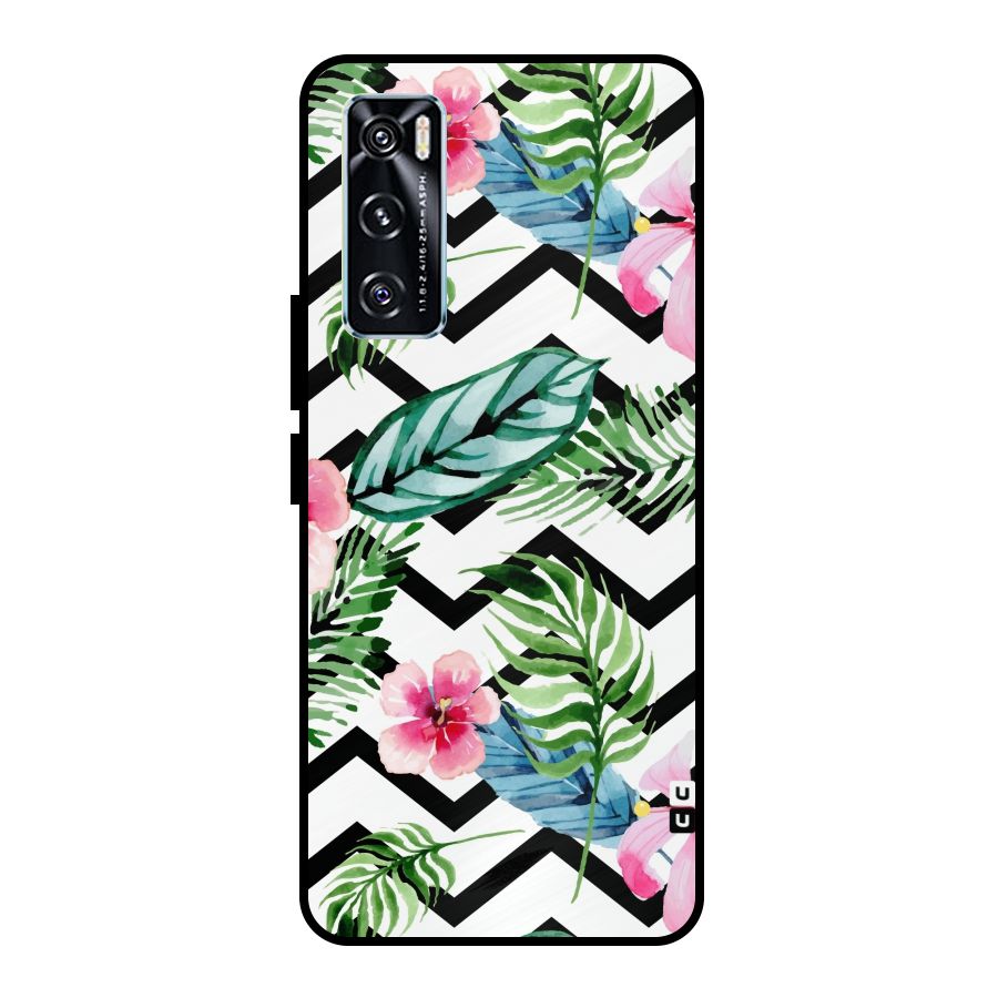 Modern Flowers Metal Back Case for Vivo V20 SE