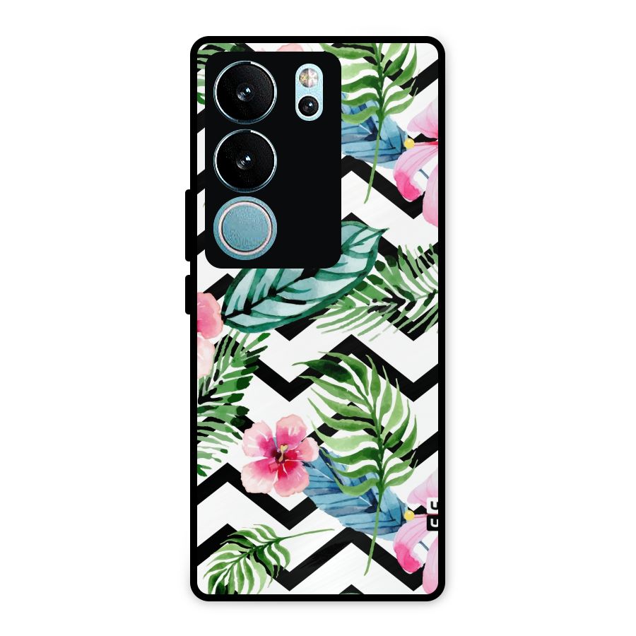 Modern Flowers Metal Back Case for Vivo V29