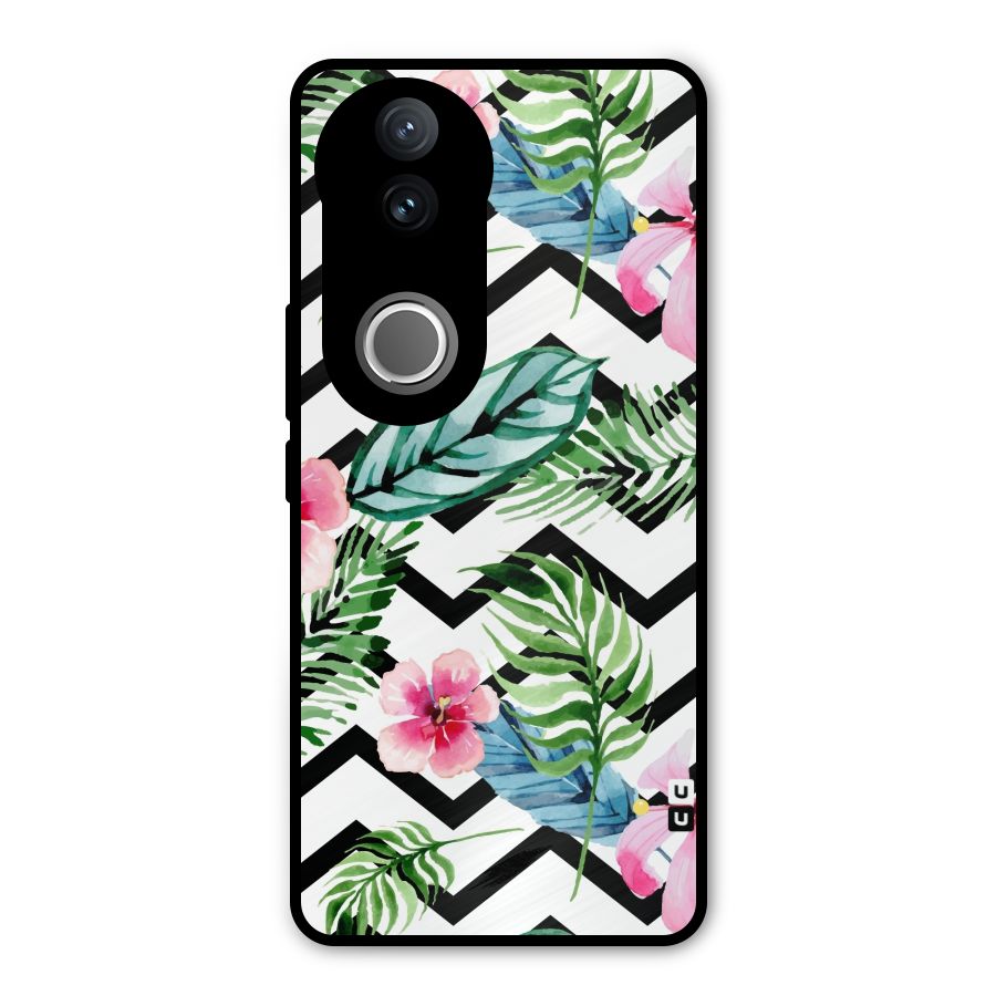 Modern Flowers Metal Back Case for Vivo V50e